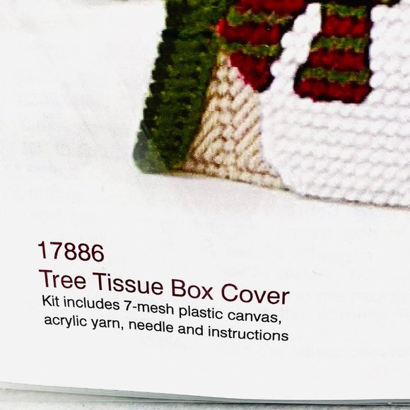 Mary Maxim Tree Tissue Box Cover Kit #17886 - New/Sealed - Picture 4 of 5